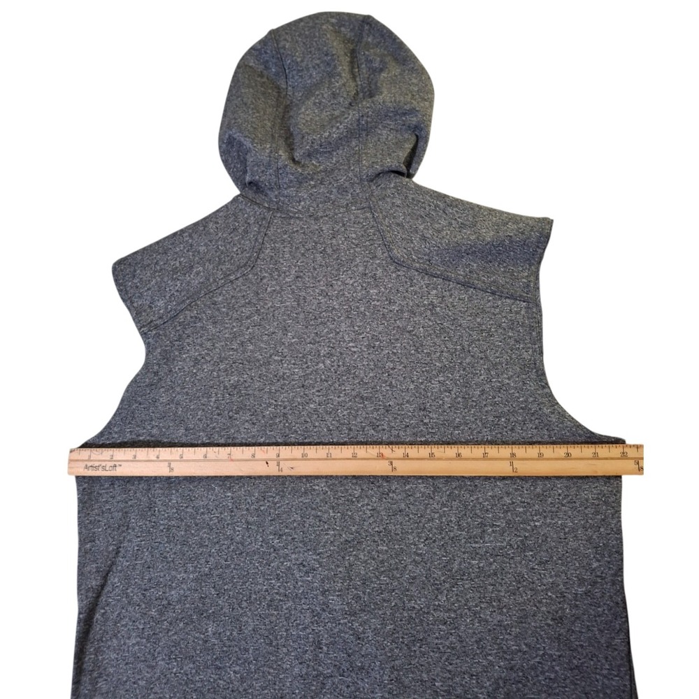 Eddie Bauer First Ascent Vest Men's M Gray Hooded Full Zip Pocket Performance - Picture 5 of 6